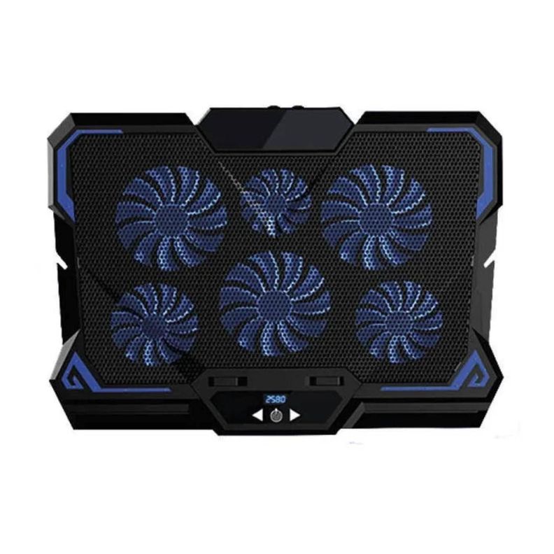 Ventilador de Notebook Gamer 6 Aspas Luz Led Azul Reptilex-0