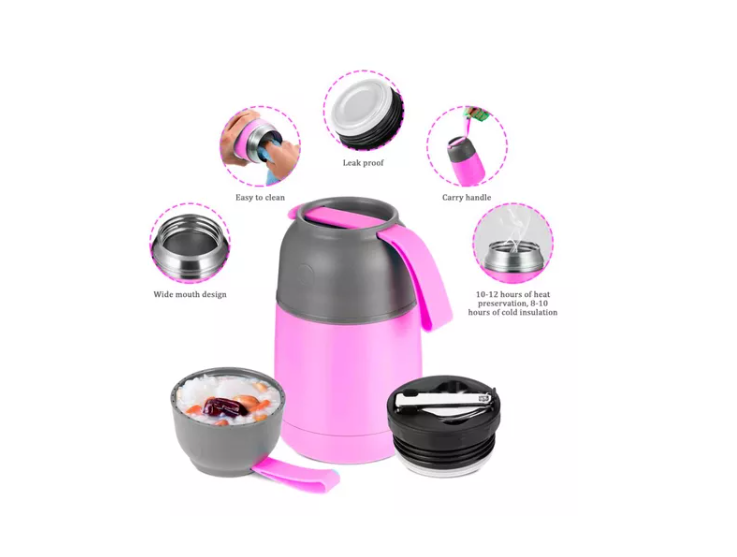 Termo De Comida Acero Inoxidable De 650ml + Cuchara-1
