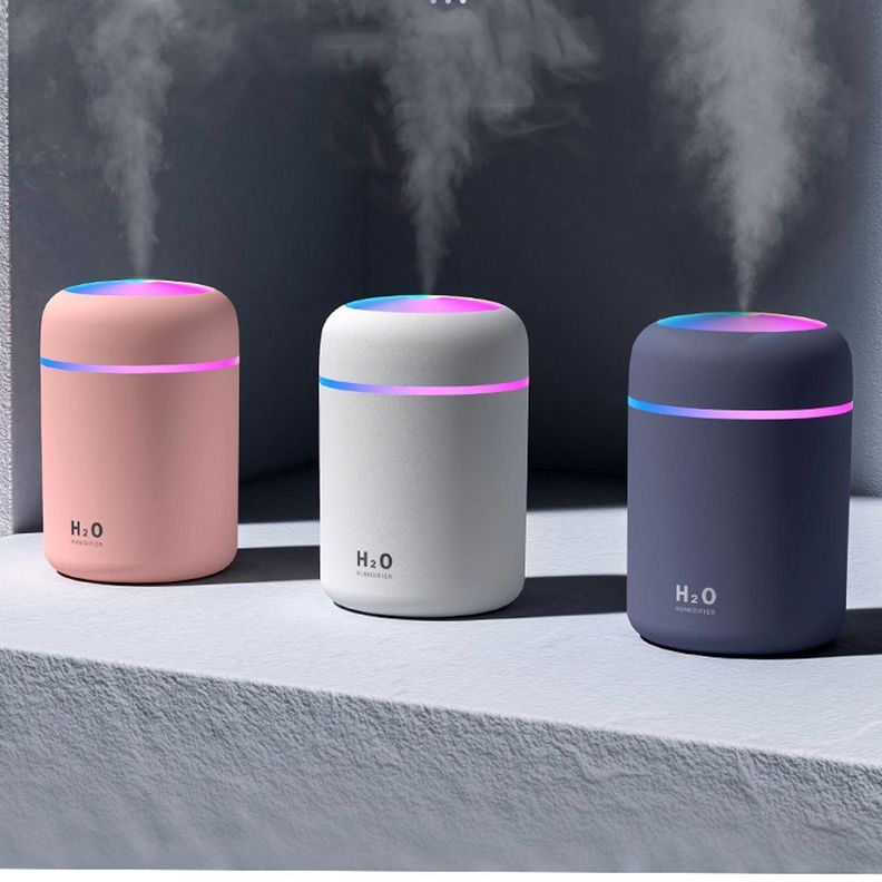 Humificador Difusor De Aire Luz Led Rgb Usb Rosado-3