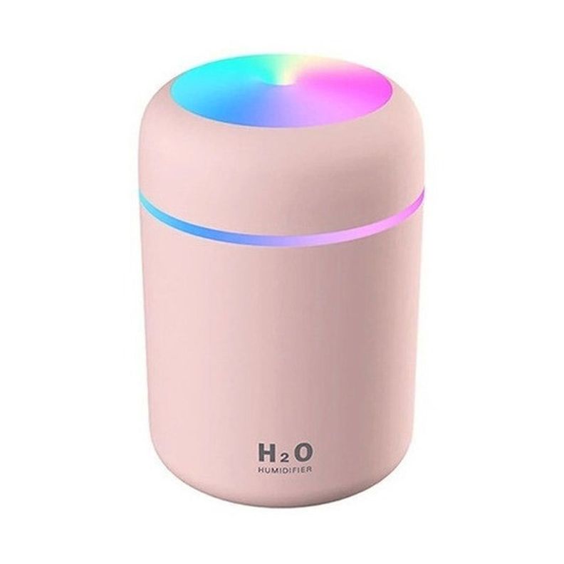 Humificador Difusor De Aire Luz Led Rgb Usb Rosado-0