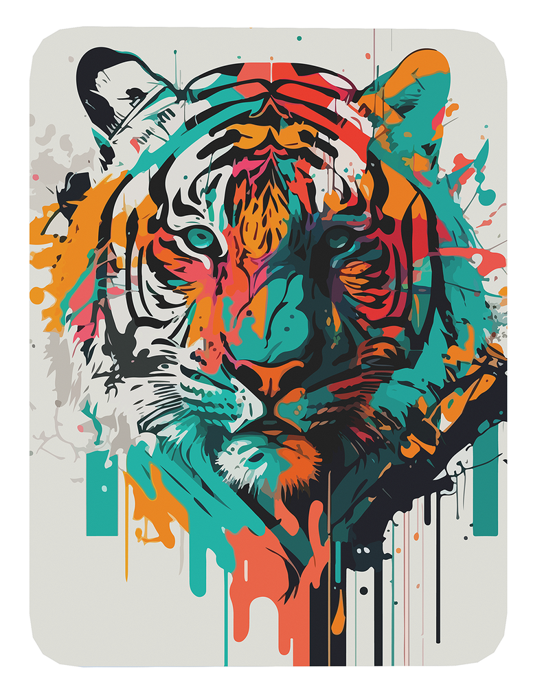 Mouse Pad Tigre Arte de animales - 17cm X 21cm D83
