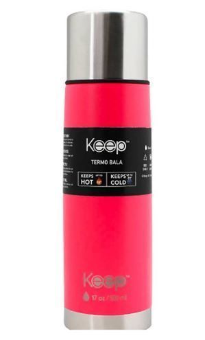 TERMO BALA 0.5L RUBBER KEEP rosado-0