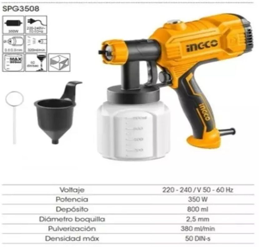 Pistola Para Pintar Eléctrica Ingco 450 W Industri-3