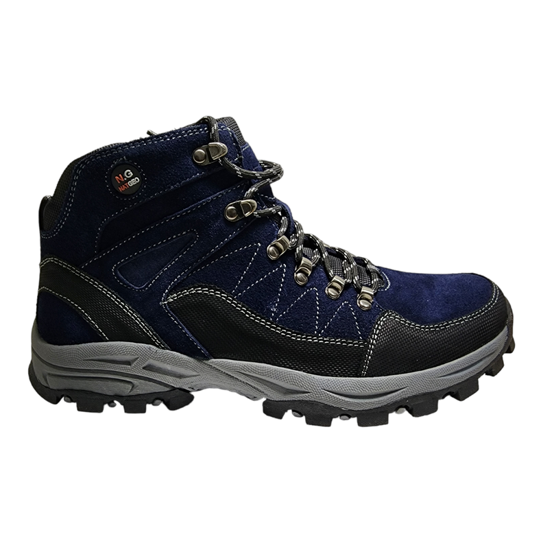 Zapatilla Hombre Caña Natgeo Azul y Negro-4