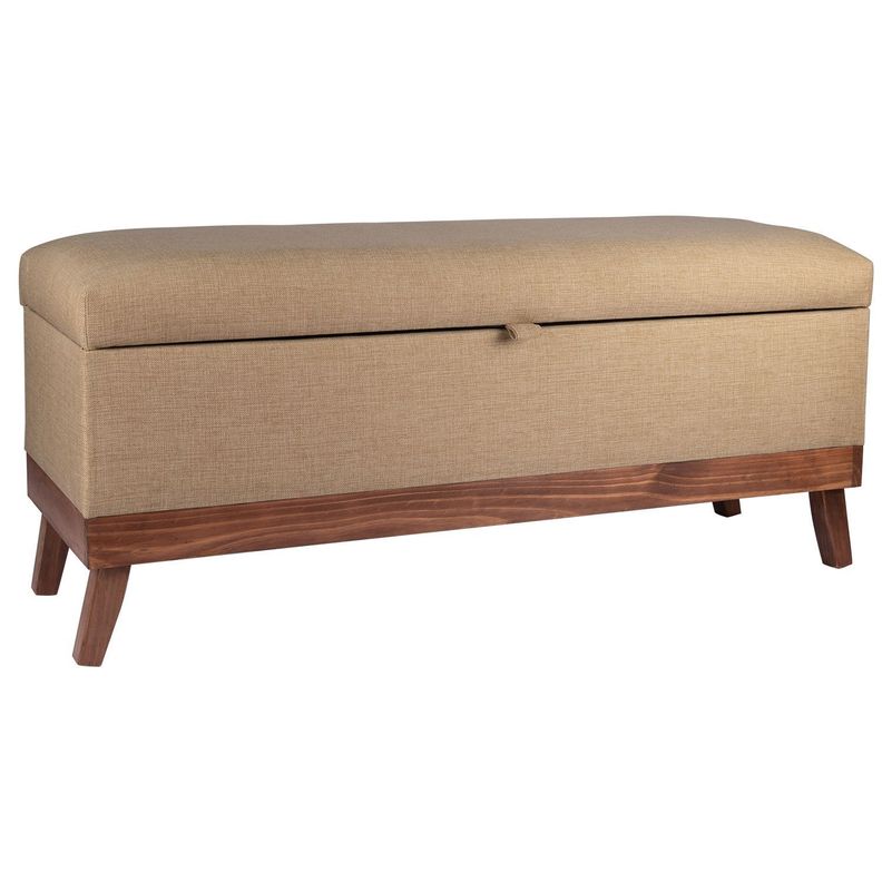 Banqueta con Baúl Incy Beige Delta 120x40x50 cm Máxima Design-1