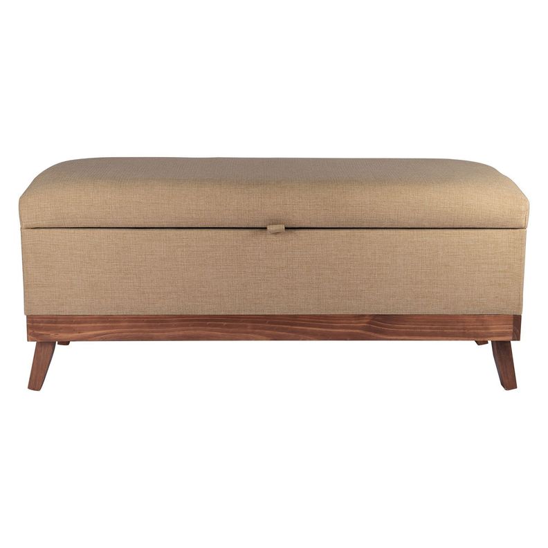 Banqueta con Baúl Incy Beige Delta 120x40x50 cm Máxima Design-0