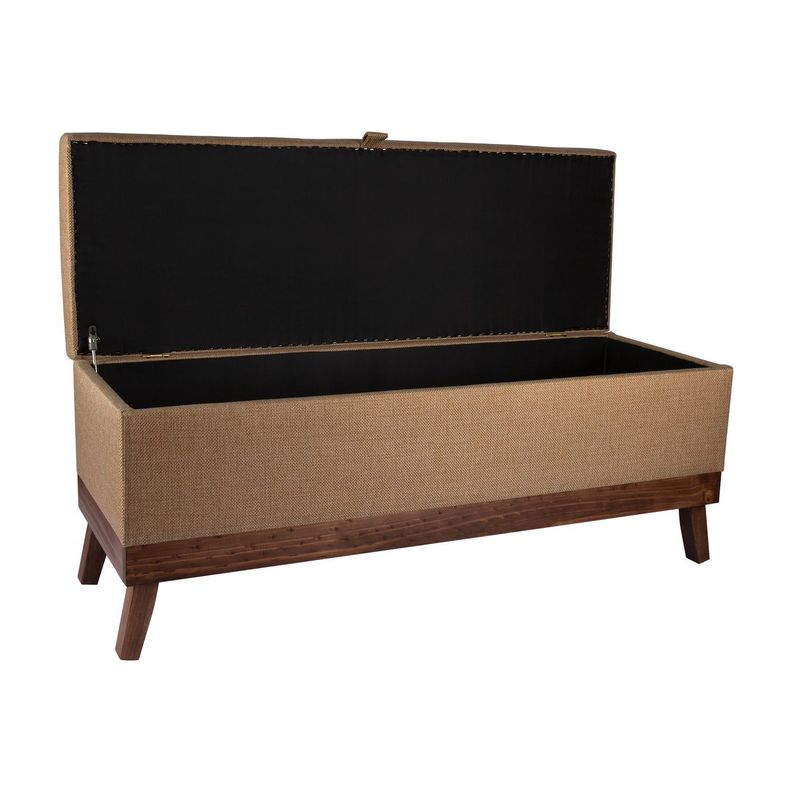 Banqueta con Baúl Incy Beige Delta 120x40x50 cm Máxima Design-2