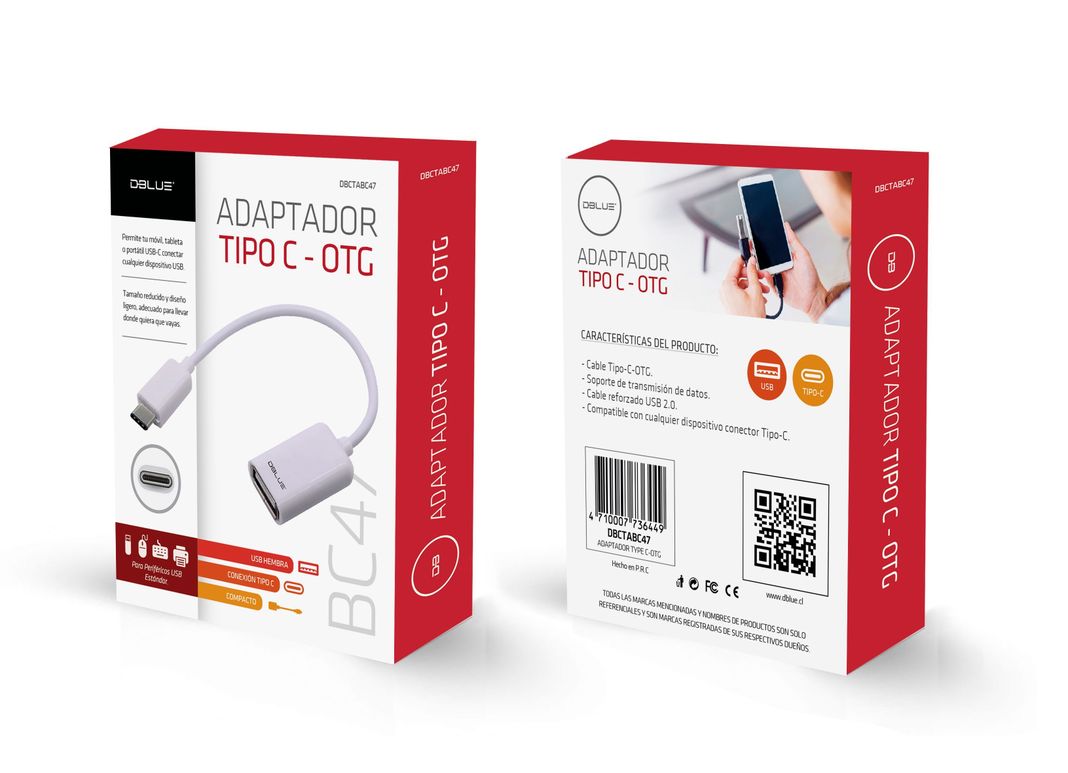 Adaptador Tipo C a OTG USB 2.0 Dblue-1