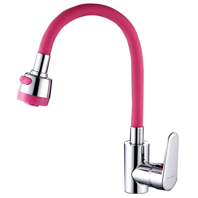Monomando Lavaplatos Flexible Domsa CGC-200-ROSADO-0