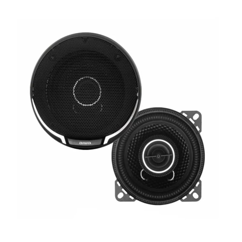 Pack 2 Parlantes 4" 10cm Para Automovil Negro TAW-1022 Aiwa-2