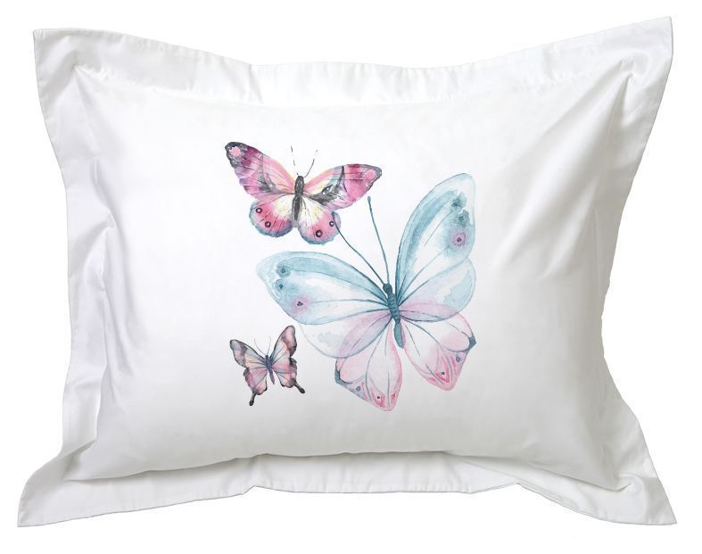 Funda de Almohada Mariposas Rosadas-0