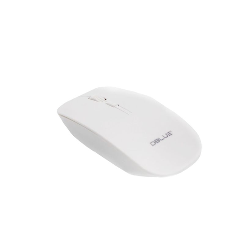Mouse Inalambrico Optico 4D USB Blanco Dblue-0