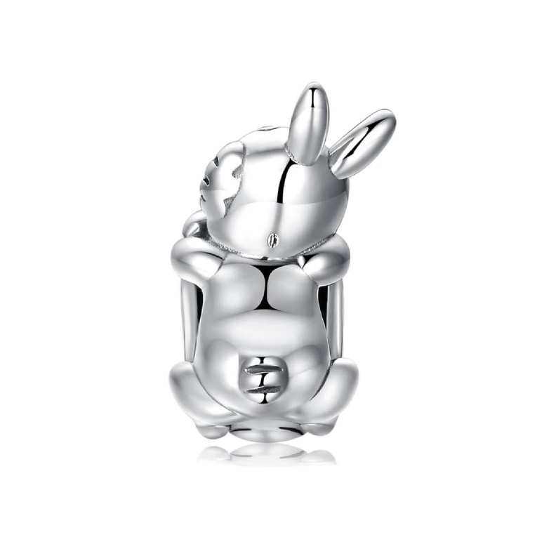 Charm Conejo de Pascua en Plata Fina 925 SILVER HEART-1