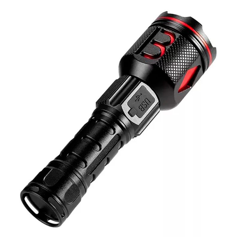 Linterna Tactica Led 30w Alta Potencia Con Luces -0