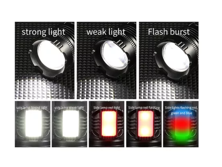 Linterna Tactica Led 30w Alta Potencia Con Luces -3
