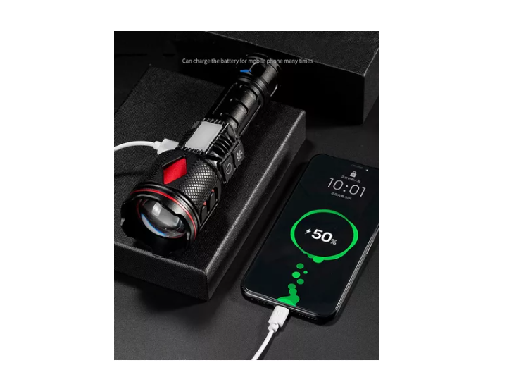 Linterna Tactica Led 30w Alta Potencia Con Luces -2