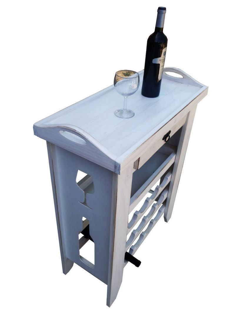 Mesa cava blanca con cubierta blanca desmontable-1