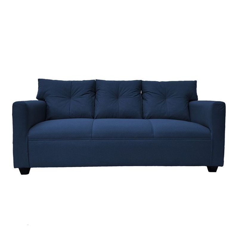 Juego Living Mateo Chenille Azul Pata Plastica 3C.1C.1C-1