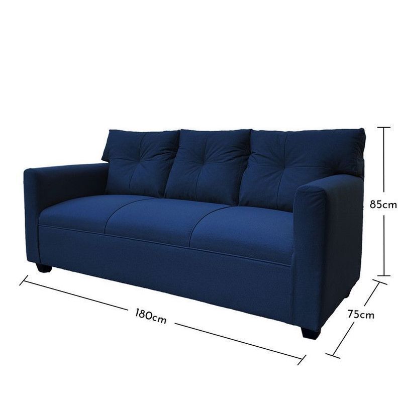Juego Living Mateo Chenille Azul Pata Plastica 3C.1C.1C-7