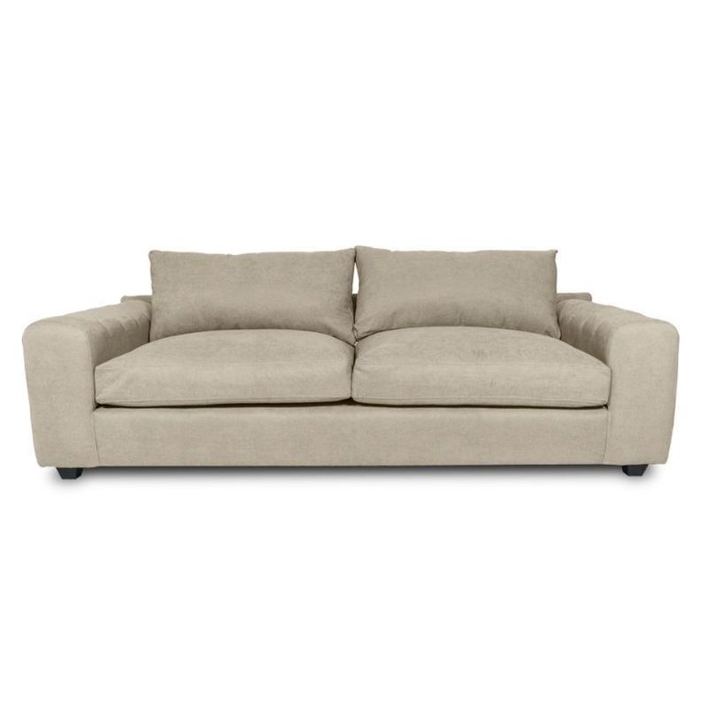 Sofá Briana Felpa Beige 3 Cuerpos-0