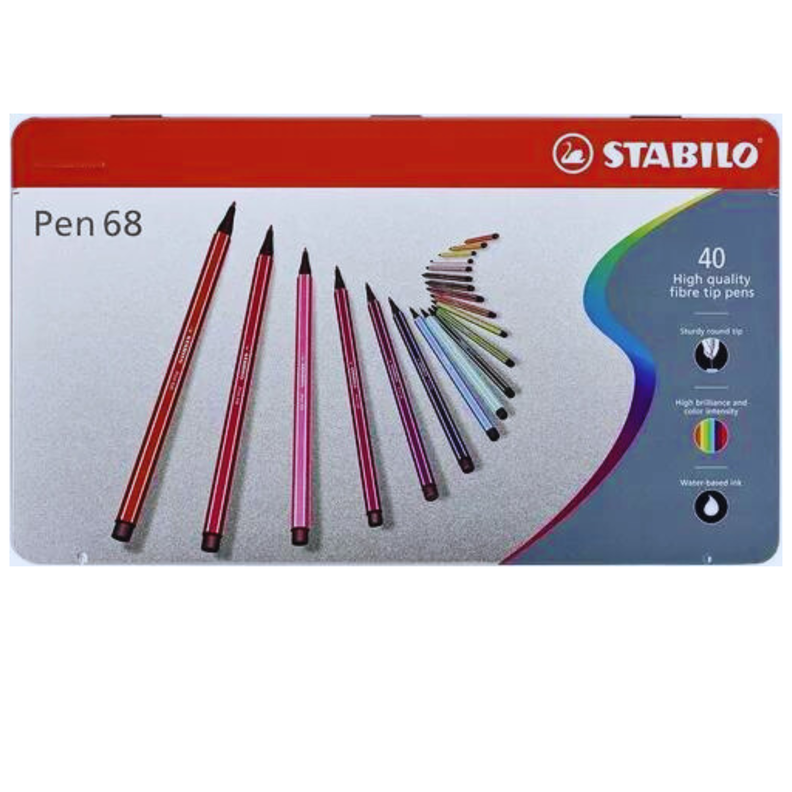 Marcadores Punta Fina Stabilo Pen 68 40 Colores-2