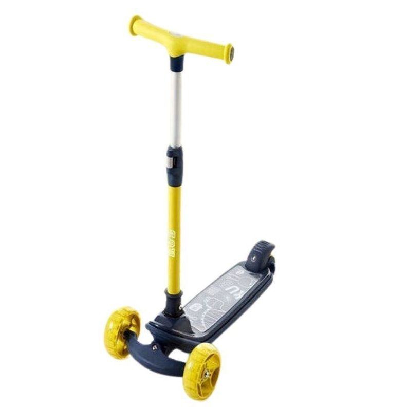 Scooter Ajustable con Ruedas Luminosas Amarillo-0