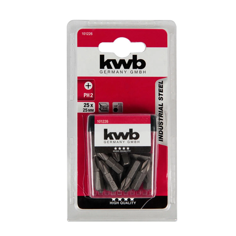 Set Juego De Puntas P/ Atornillador Ph2 Phillips 25 Unds Kwb-1