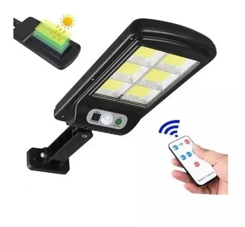 Luminaria Led Solar Chip 48 Cob + Control Y Luz Fija 50w-4