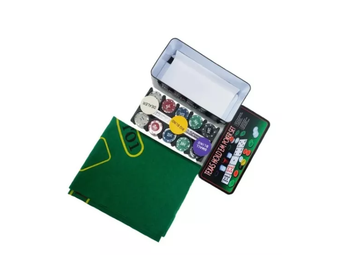 Set Poker 200 Fichas Profesional Caja De Metal-1