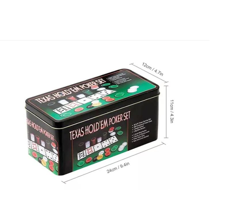Set Poker 200 Fichas Profesional Caja De Metal-4