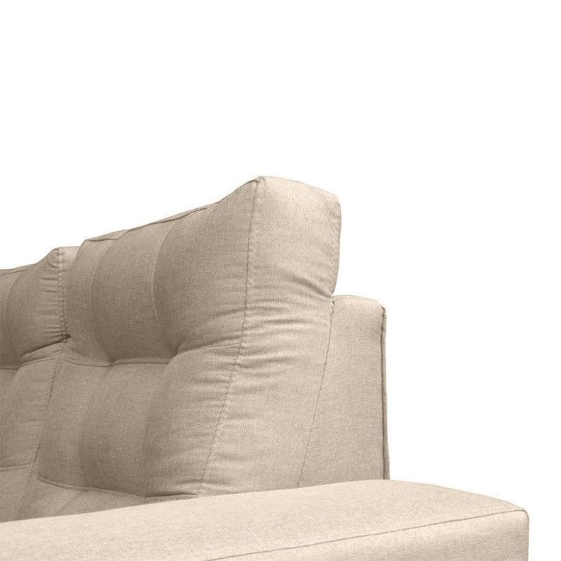 Sofá Antu Chenille Tipo Lino Beige 3 Cuerpos-2