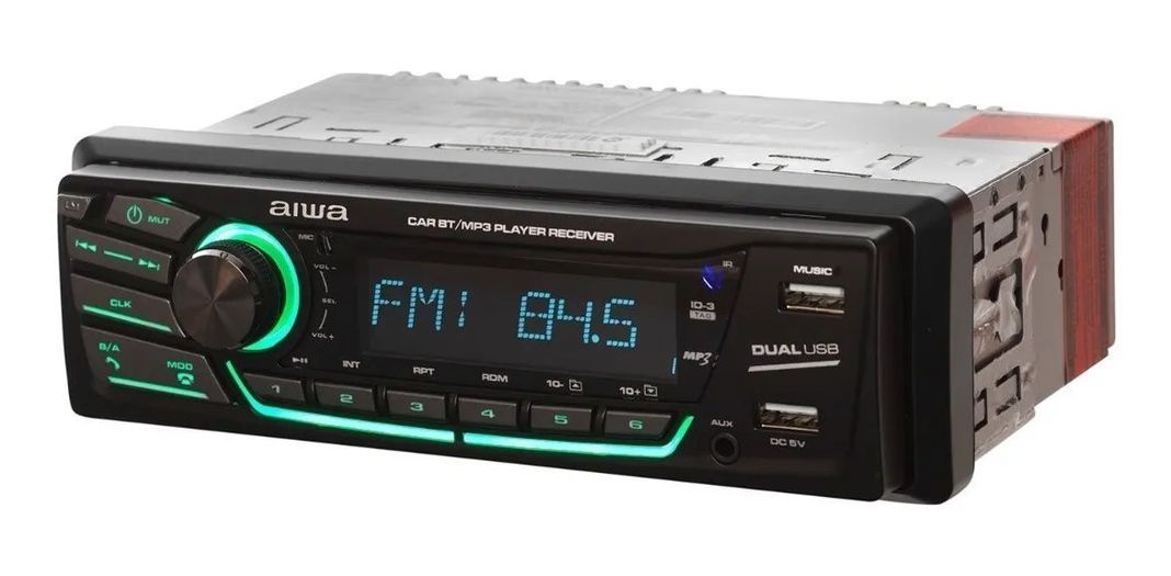 Combo Radio Bluetooth 1 Din + Parlante Auto Aiwa Caw-2016b-4