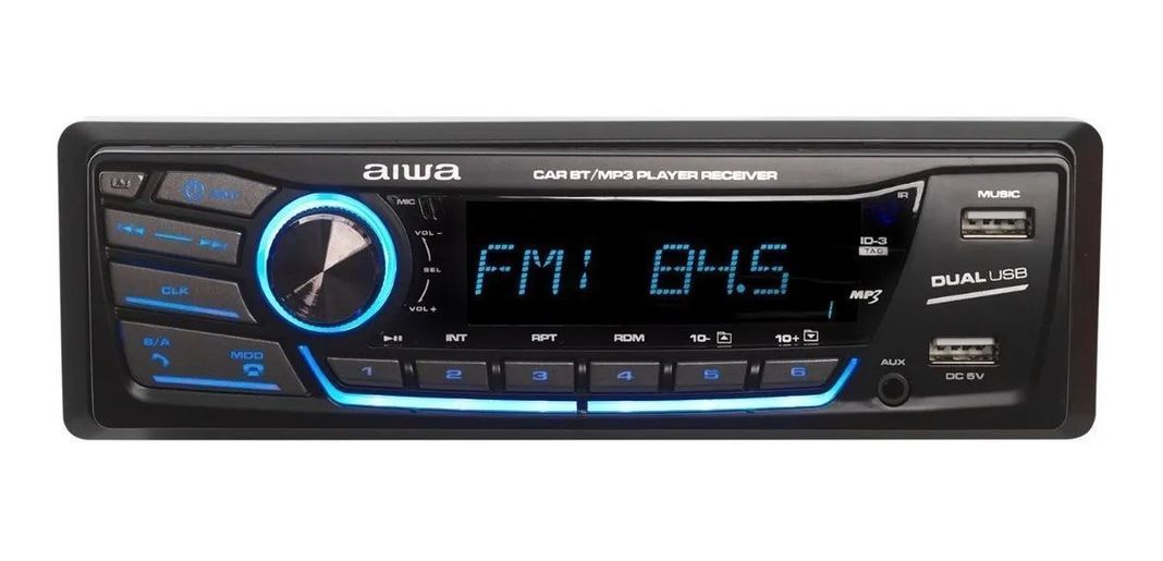 Combo Radio Bluetooth 1 Din + Parlante Auto Aiwa Caw-2016b-1