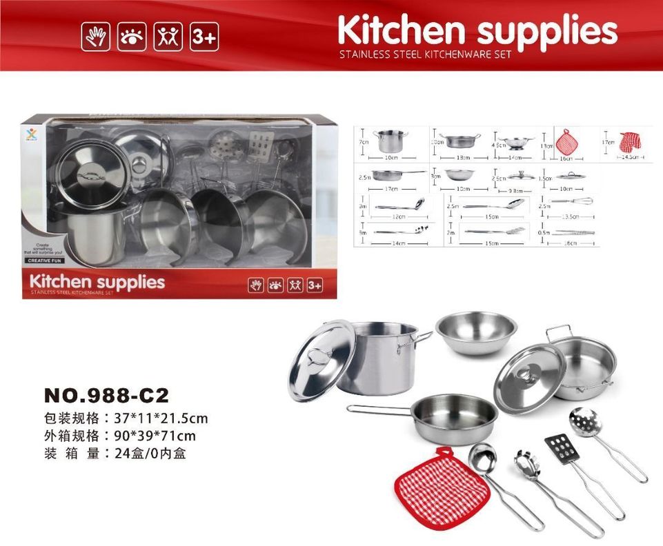 Set De Ollas Y Utensilios Metálicos Para Niñas-3