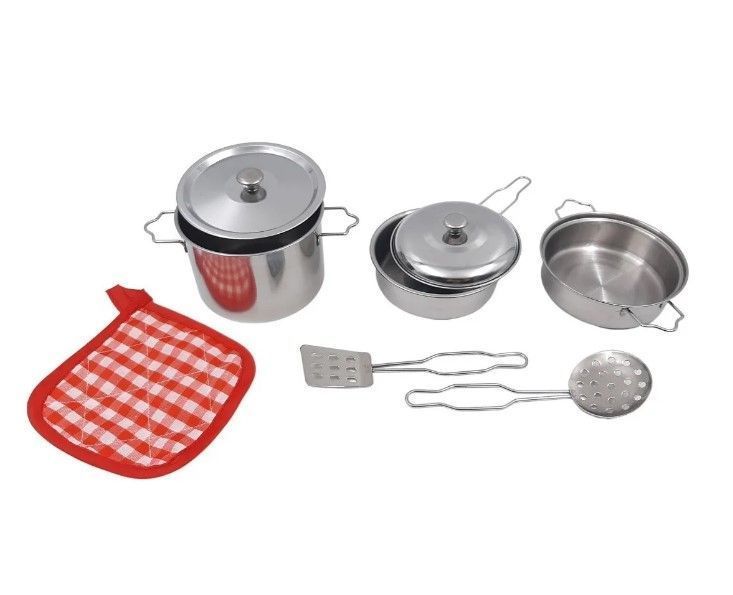 Set De Ollas Y Utensilios Metálicos Para Niñas-1