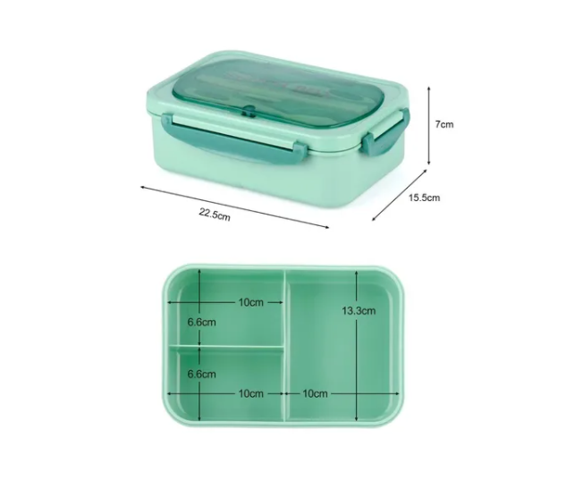 Taper Hermetico Para Comidas Contenedor + Cubiertos-1