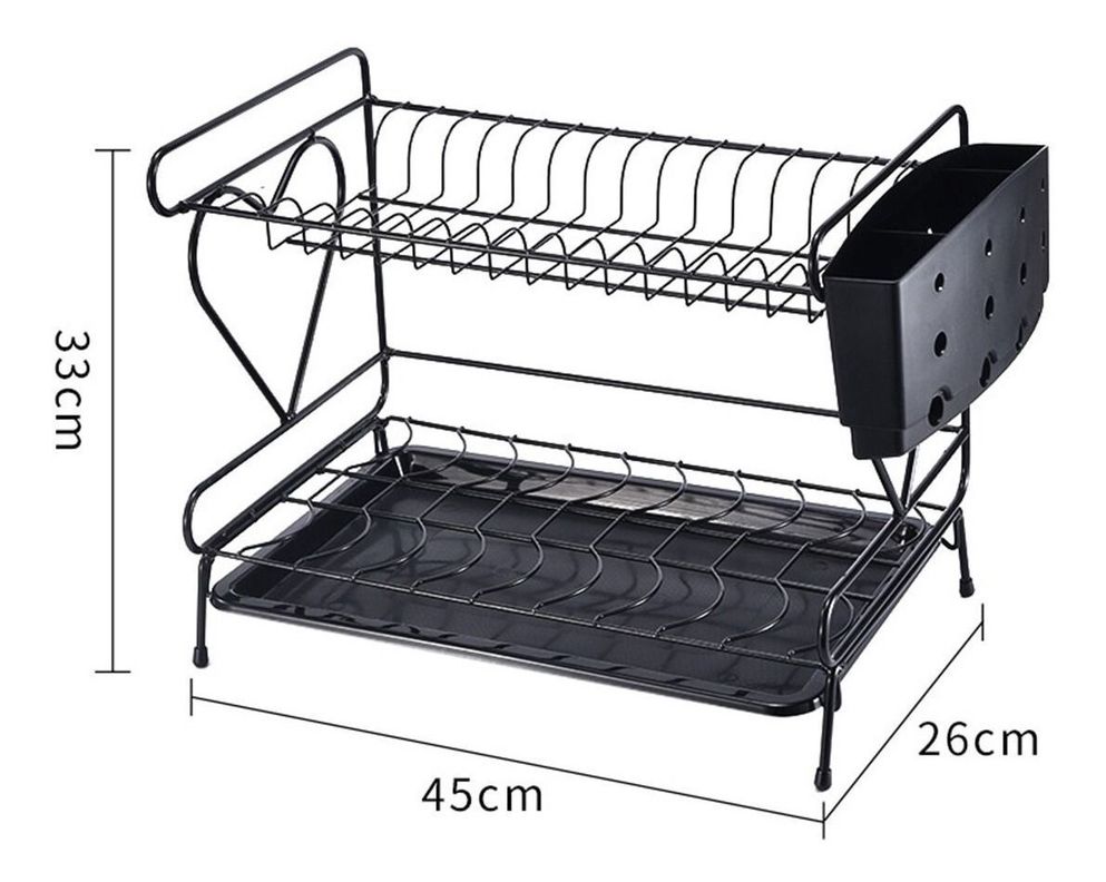 ESCURRIDOR SECA PLATO METAL NEGRO CORAZON -1