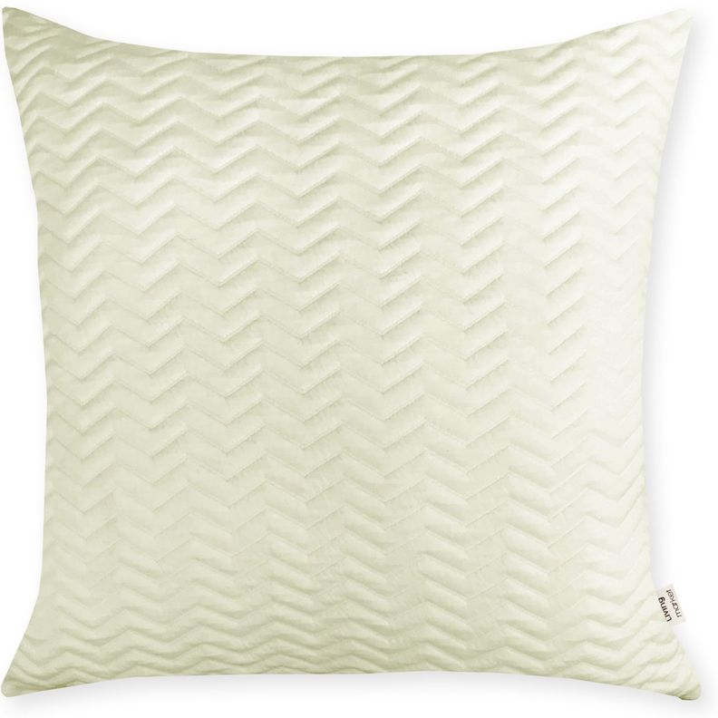 Cojín Algodón Zig Zag Blanco 40x40-1