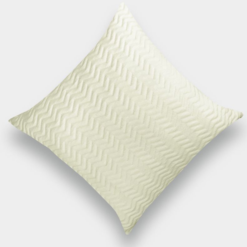Cojín Algodón Zig Zag Blanco 40x40-0