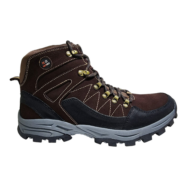 Zapatilla Caña Natgeo Hombre Café y Negro-3