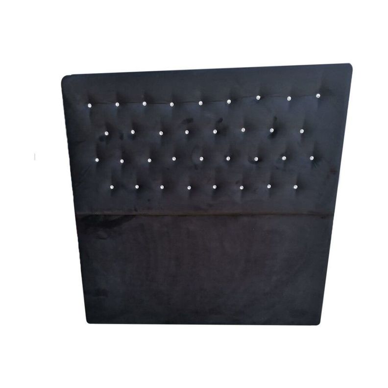 Respaldo HVM 2P Piso Negro Felpa B/Blanco