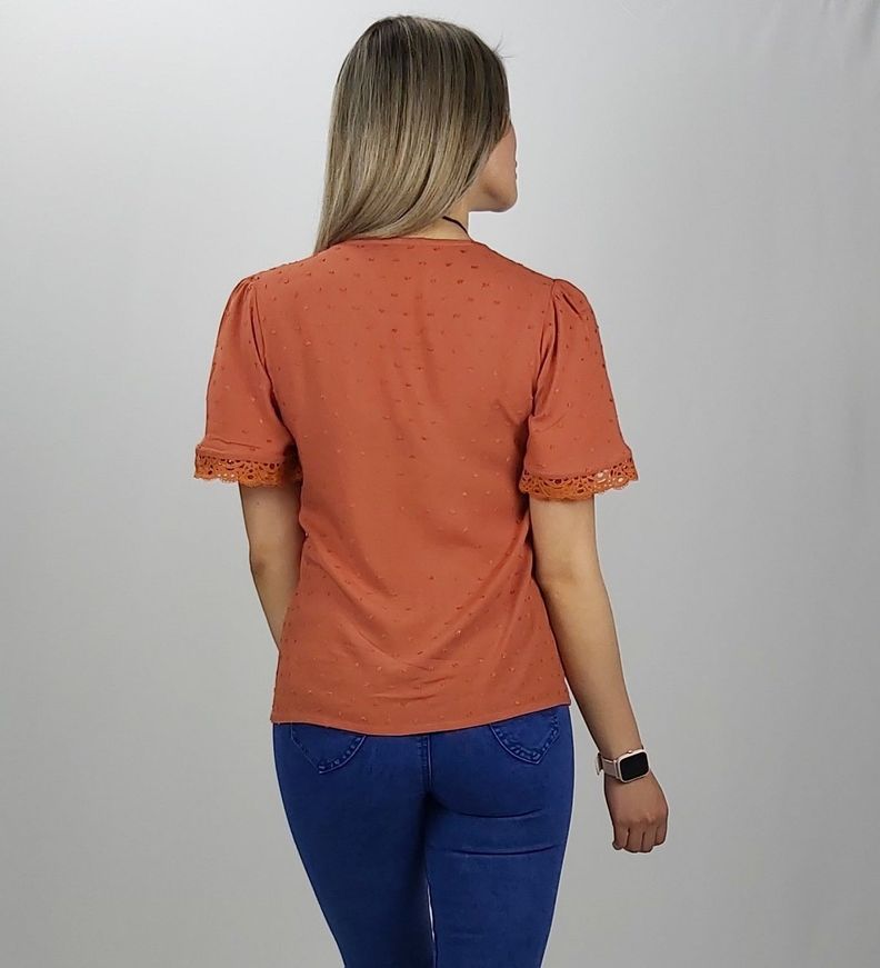 Bluson abotonado jacquard m/c terracota-2