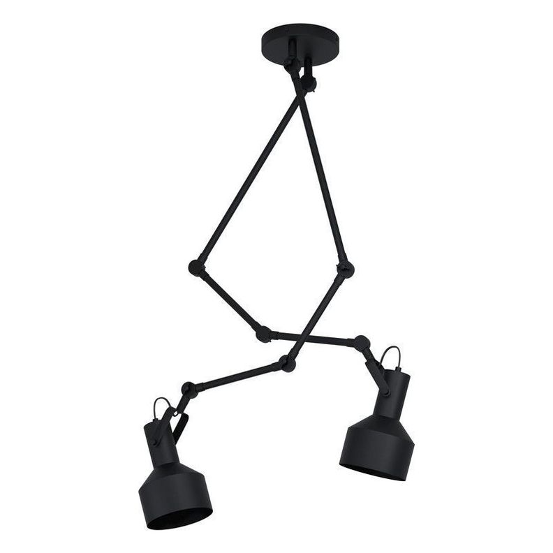 LAMPARA DE TECHO TAKELEY ACERO NEGRO E27 2X28W IP20 COD.43562-0