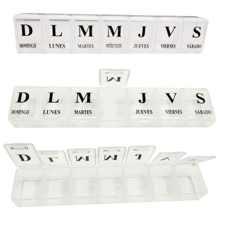 Pastillero Semanal Organizador De Pastillas 7 Dias-7