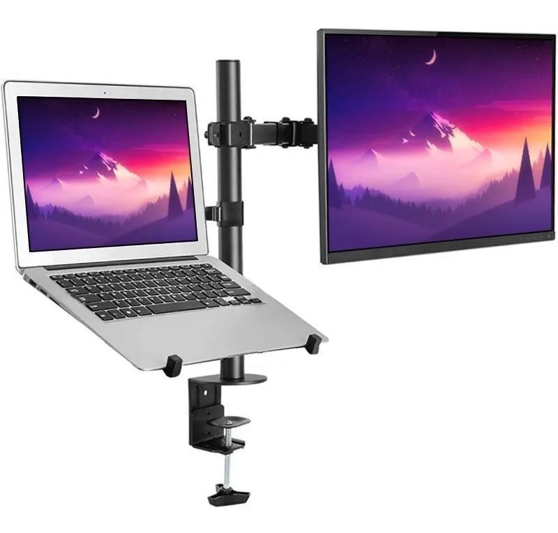 Soporte Monitor Y Notebook Brazo Articulado Escritorio-0