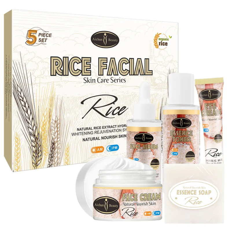 Set Cuidado Facial De Arroz Blanqueador Antiedad -0