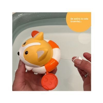 Juguete Para Agua Infantil Perrito Flotador Naranjo-1