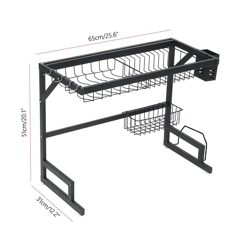 Rack Secador/ Escurridor de Loza - Acero Inoxidable - 65 cm-2