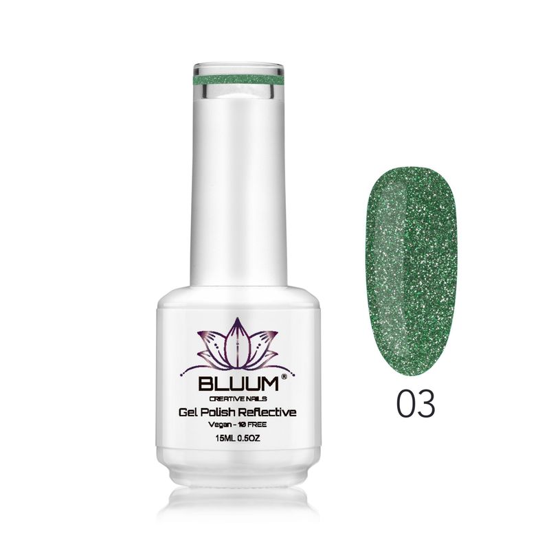Esmalte Permanente Reflectivo Verde 03 15ml-0