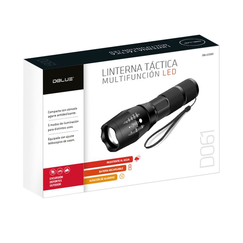 Linterna Táctica Led 5 Modos Outdoor Camping Dblue-3
